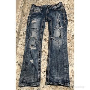 Rock Revival women’s crop distressed jeans
